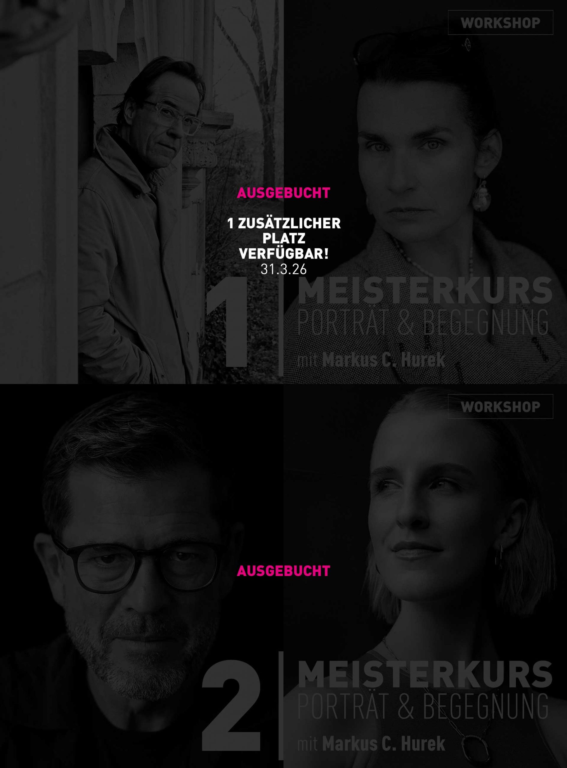 Samstag 25.4.26 und 2.5.26. Workshop mit Markus C. Hurek