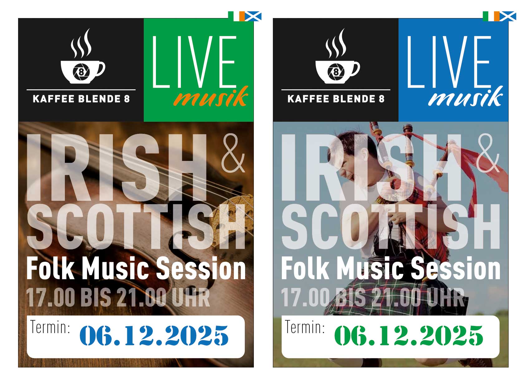 06.12.2025 – Irish & Scottish Folk Music Session im „KAFFEE BLENDE 8“ in der Gerichtsgasse 14